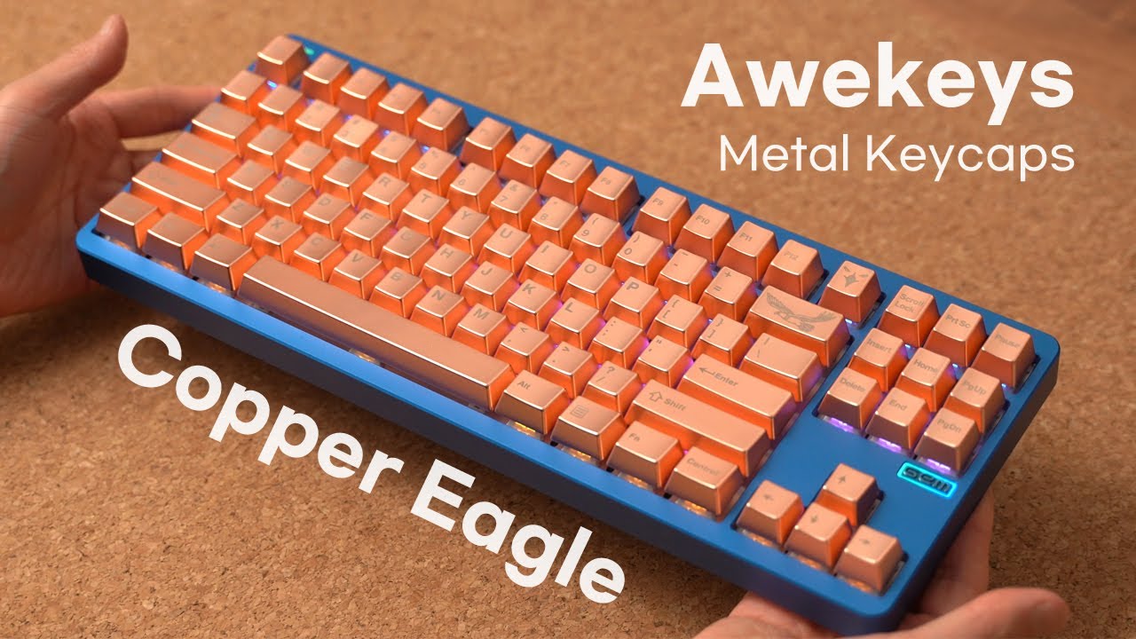 Awekeys Full Metal Keycaps Set: Copper Eagle