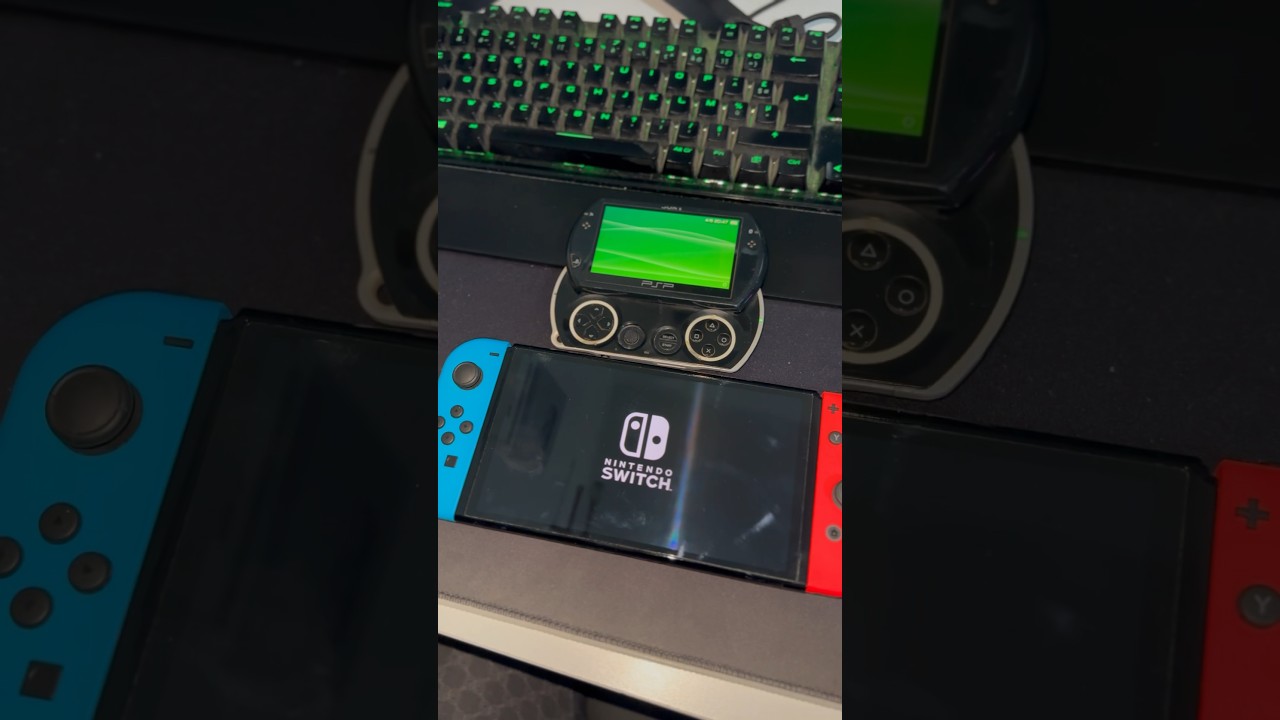 PSP Go vs Switch Oled - Boot up speed test! #shortvideo #shorts