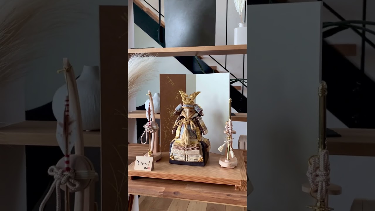 五月人形 木目込み鎧 珀 - はく - 手描きとんぼ茶｜ コンパクトで