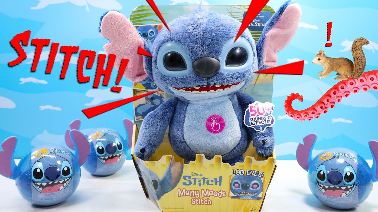 Lilo & Stitch Live Action Many Moods Plush that Squiish Figures