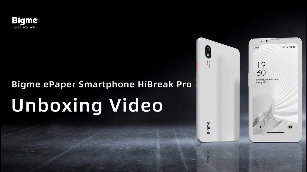 Bigme ePaper スマートフォン Hibreak Pro (Android 14 OS 搭載) - 黒
