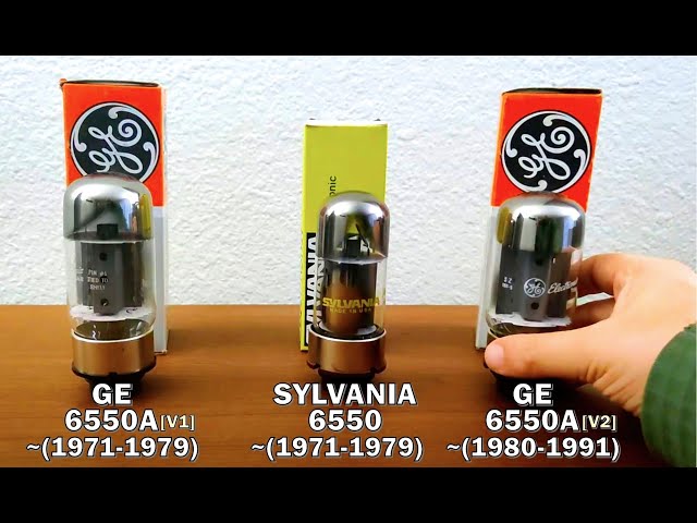 NOS Vintage GE 6650A and Sylvania 6550 Tube Details for McIntosh