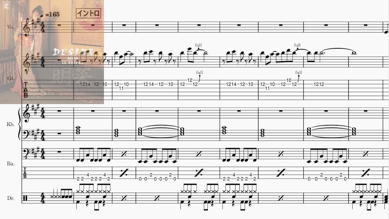 Band-Score]DESIRE(中森明菜) - YouTube