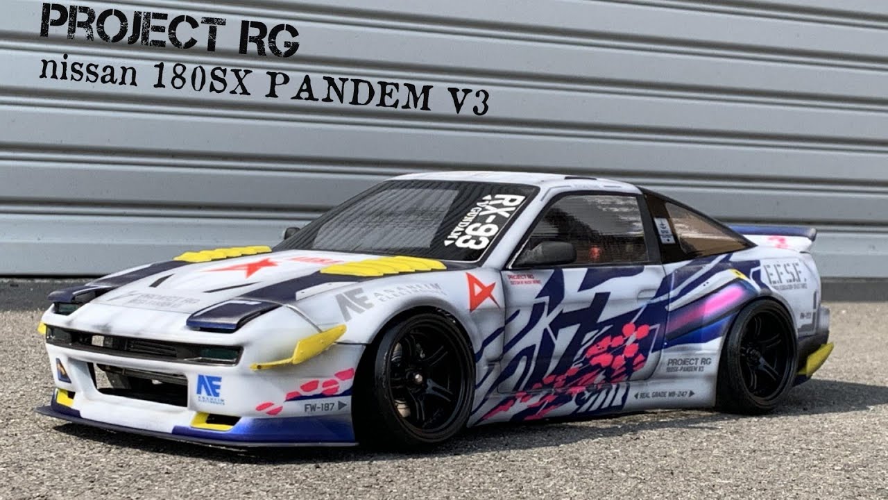 RC DRIFT】エアブラシペイント☆nissan 180SX PANDEM V3 ☆ADDICTION