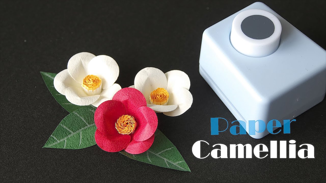 How to Make Paper Camellia With Paper Punch - YouTube