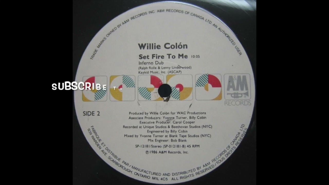 Willie Colon Set Fire To Me Inferno Dub-1986 - YouTube