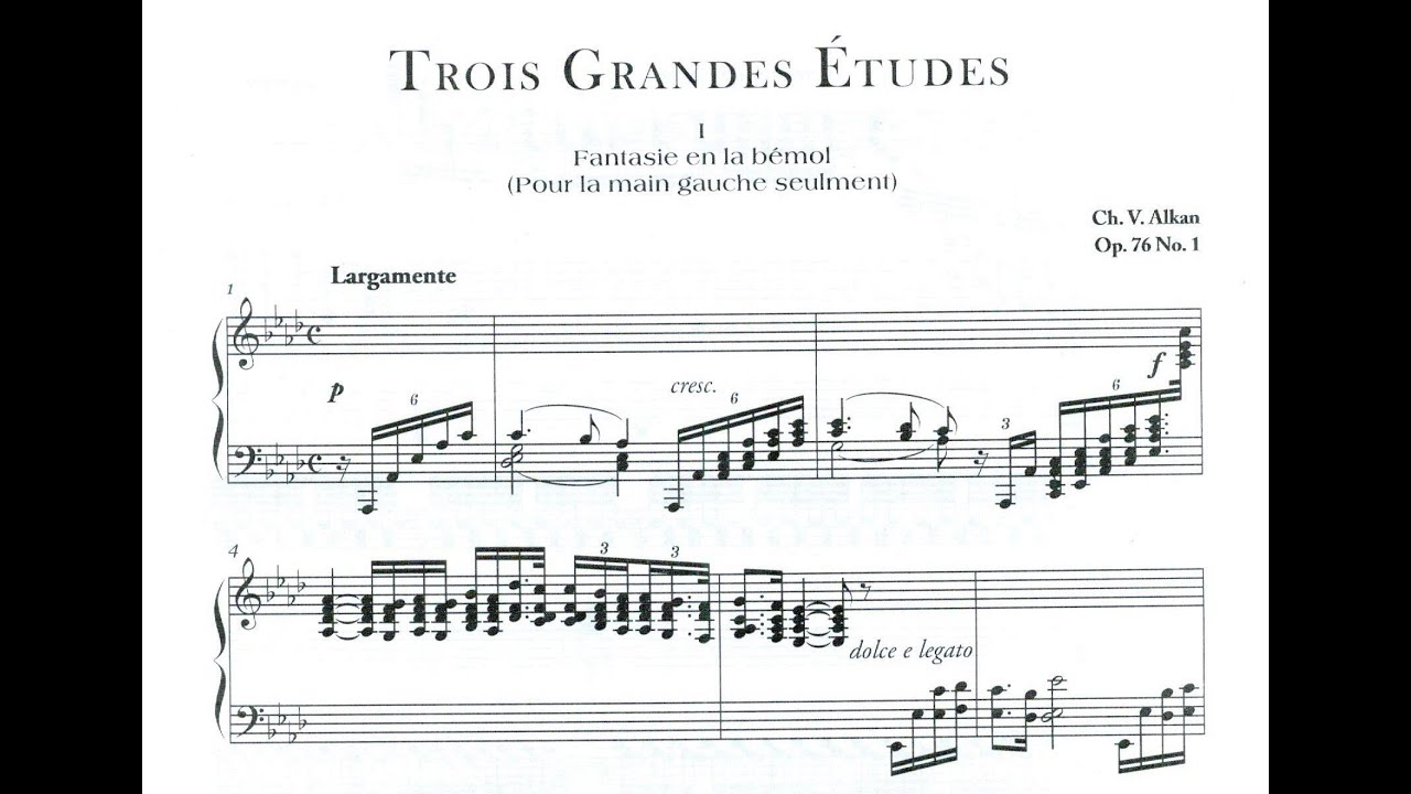 Charles V Alkan Trois Grandes Etudes No 2 Introduction, Variations