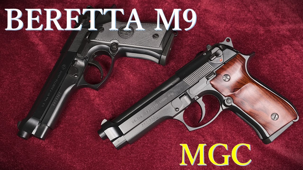 絶版 MGC M9 ABS BLK モデルガン ：木製グリップ装着、装填排莢 - YouTube