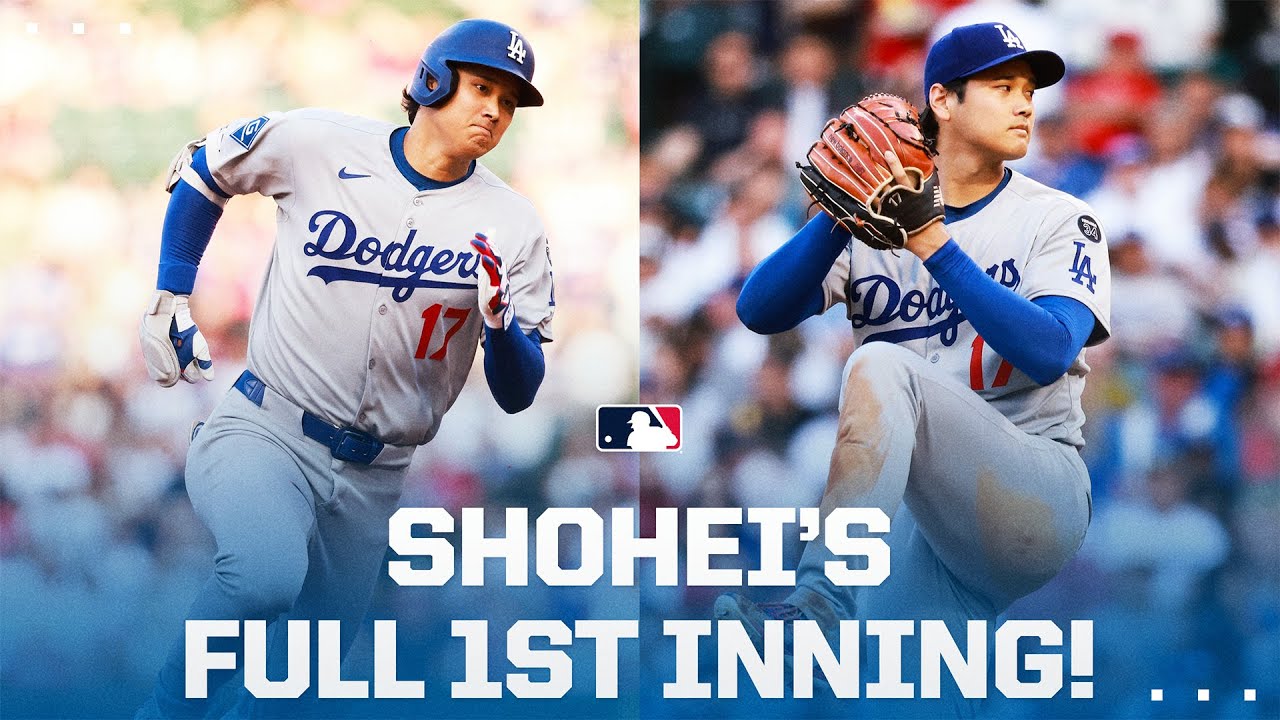 Shohei Ohtani triples AND strikes out two batters in 1st inning