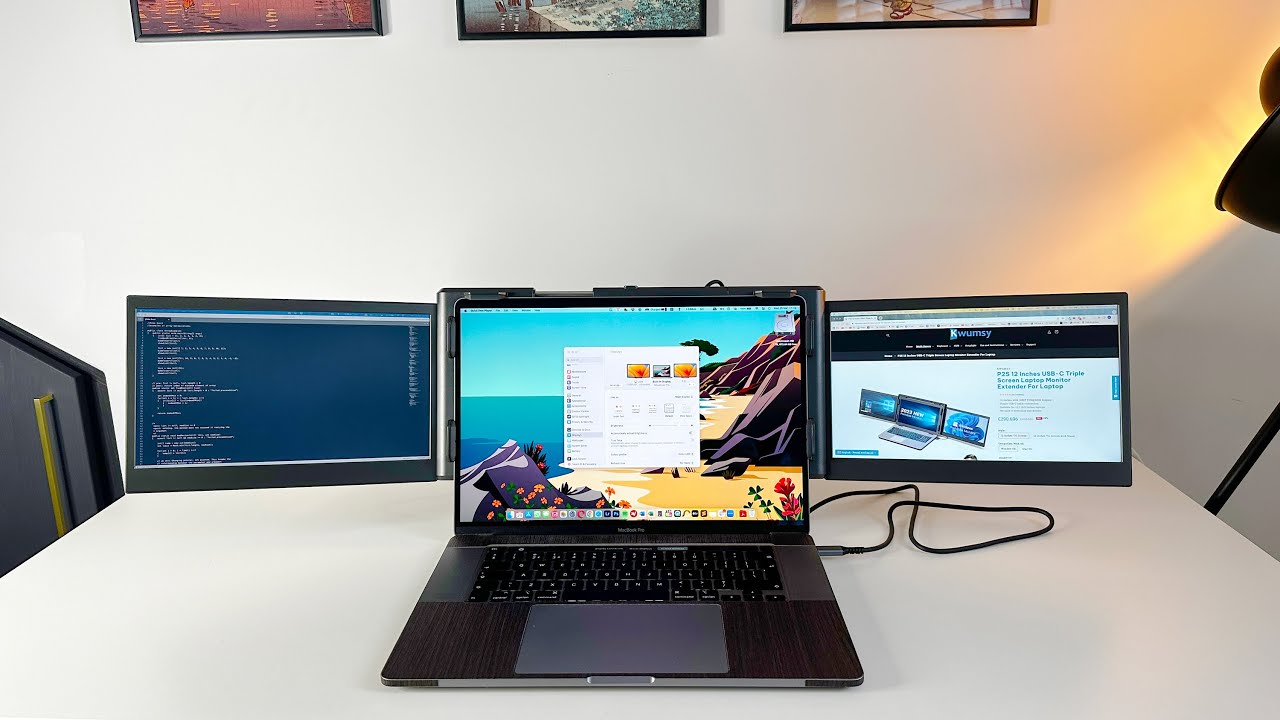 Kwumsy P2S - A Foldable & Versatile Triple Monitor Extender for
