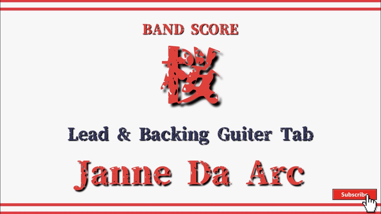 Janne Da Arc】バンドスコア『桜』Lead.Backing / Guiter Tab - YouTube