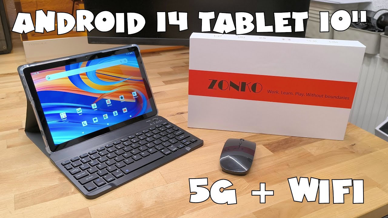 ZONKO 2024 Android 14 Tablet 10 inch 5G + Wifi - YouTube