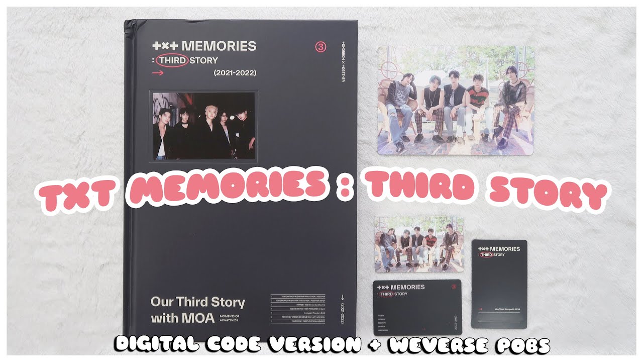 ✨ txt memories third story unboxing + flip through (digital code