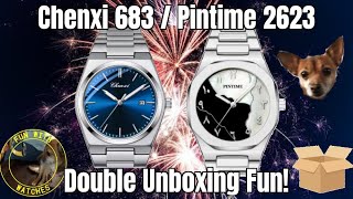Chenxi 683 / Pintime 2623 Quartz Watch Double Unboxing Fun! - YouTube