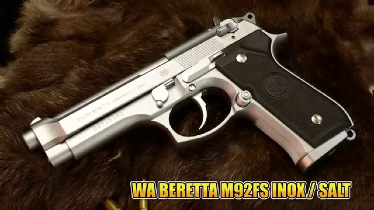 WA ガスガン BERETTA M92FS INOX / ソルト GBB Airsoft エアガン
