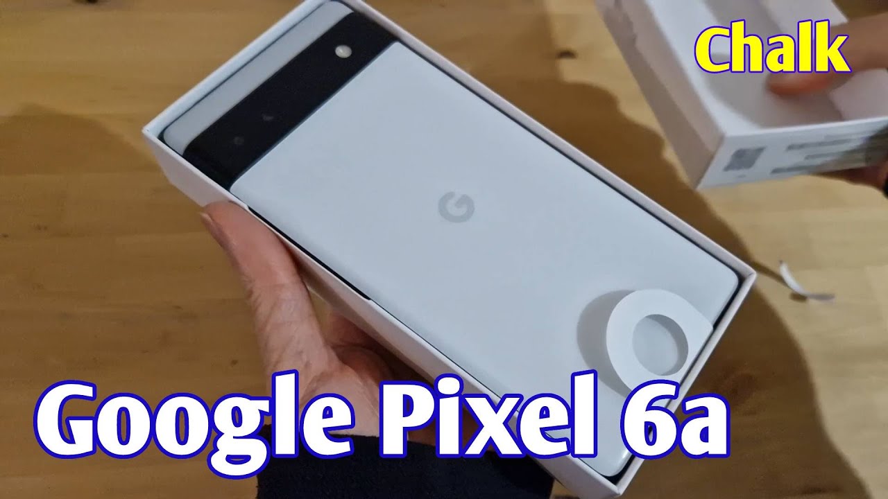 Google Pixel 6a (Chalk) 2023 unboxing & quick look Black & White