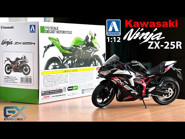 AOSHIMA 1/12 Kawasaki Ninja ZX-25R (Black/White) - YouTube