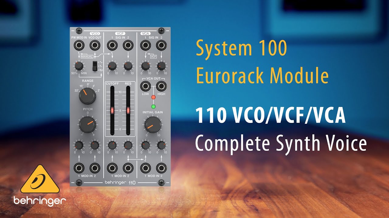Behringer System 100 – 110 VCO/VCF/VCA Eurorack Module - YouTube