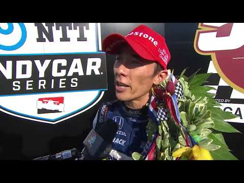 🏆 #INDY500 2020 - Takuma Sato wins & interview in English - YouTube