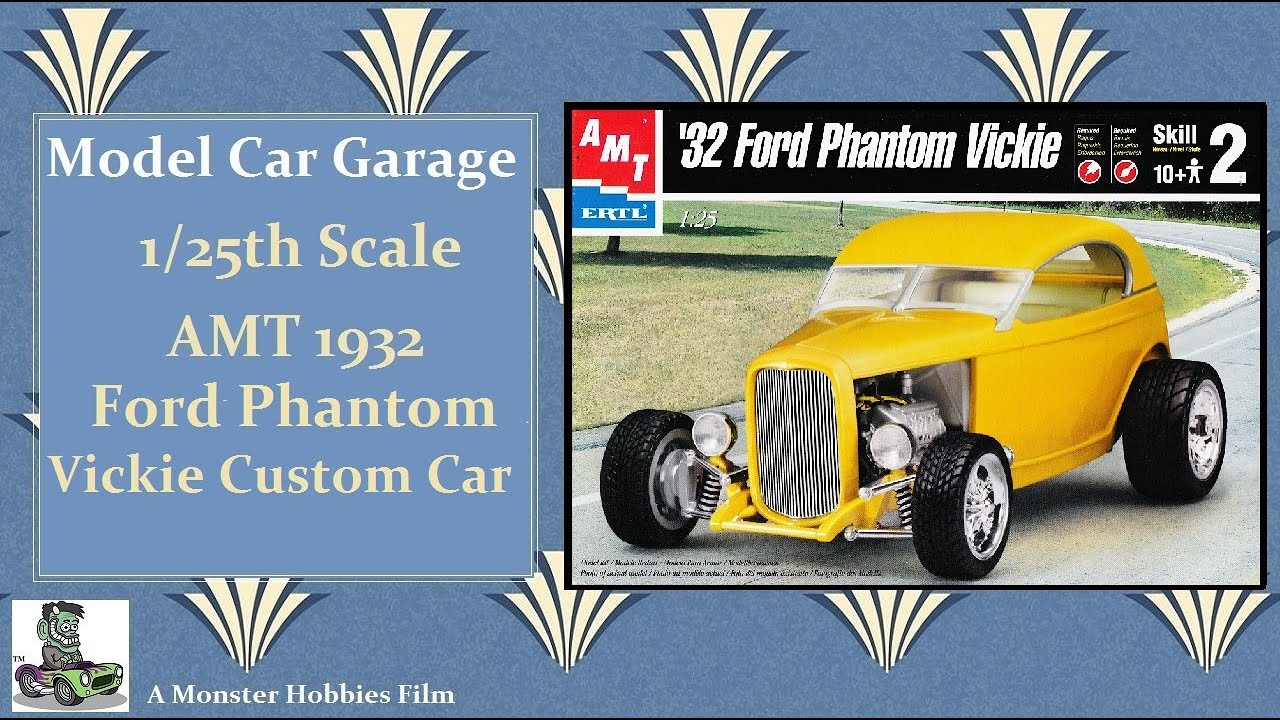 Model Car Garage - 1932 Ford Phantom Vickie Custom Car By AMT - A