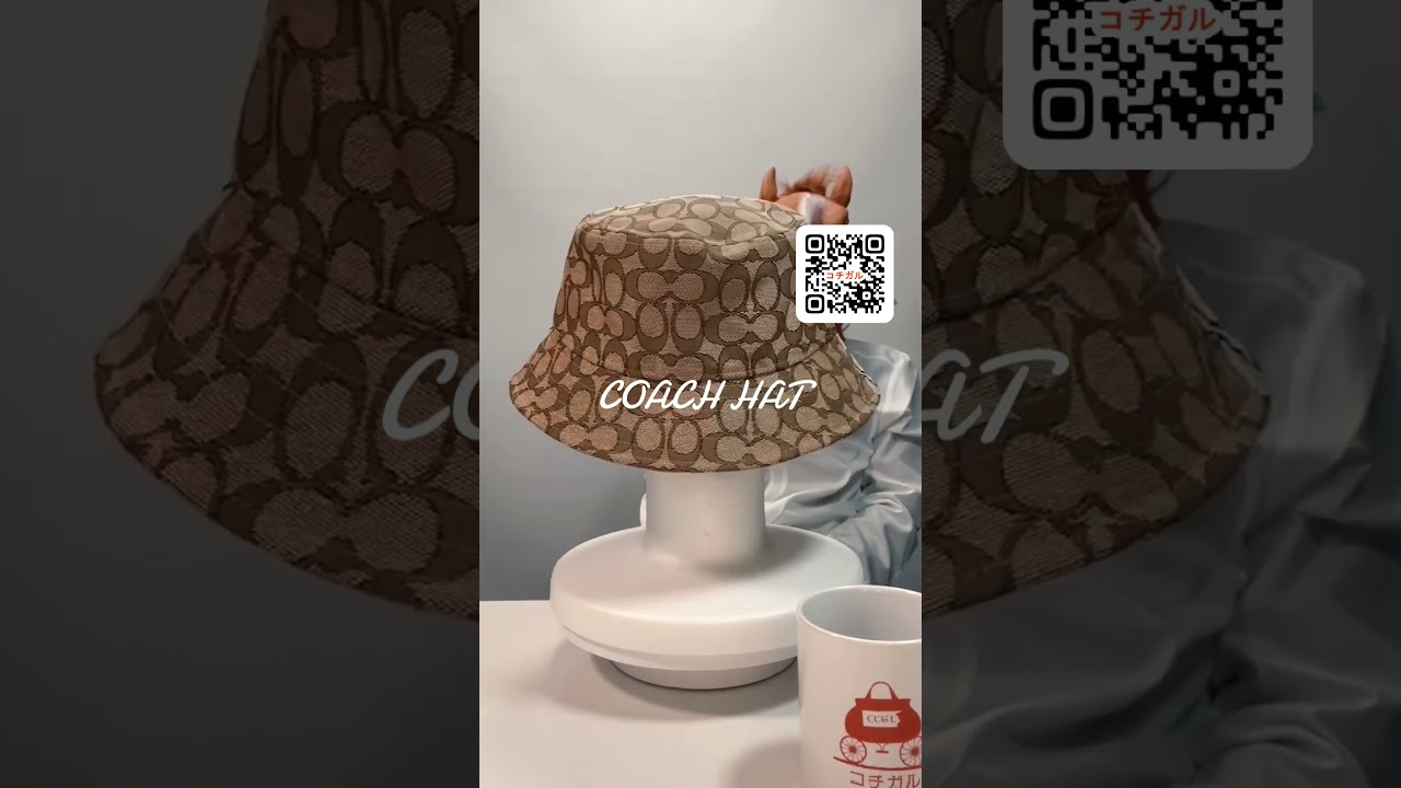 COACH】コーチ ジャガード ポリエステル シグネチャー バケット ハット