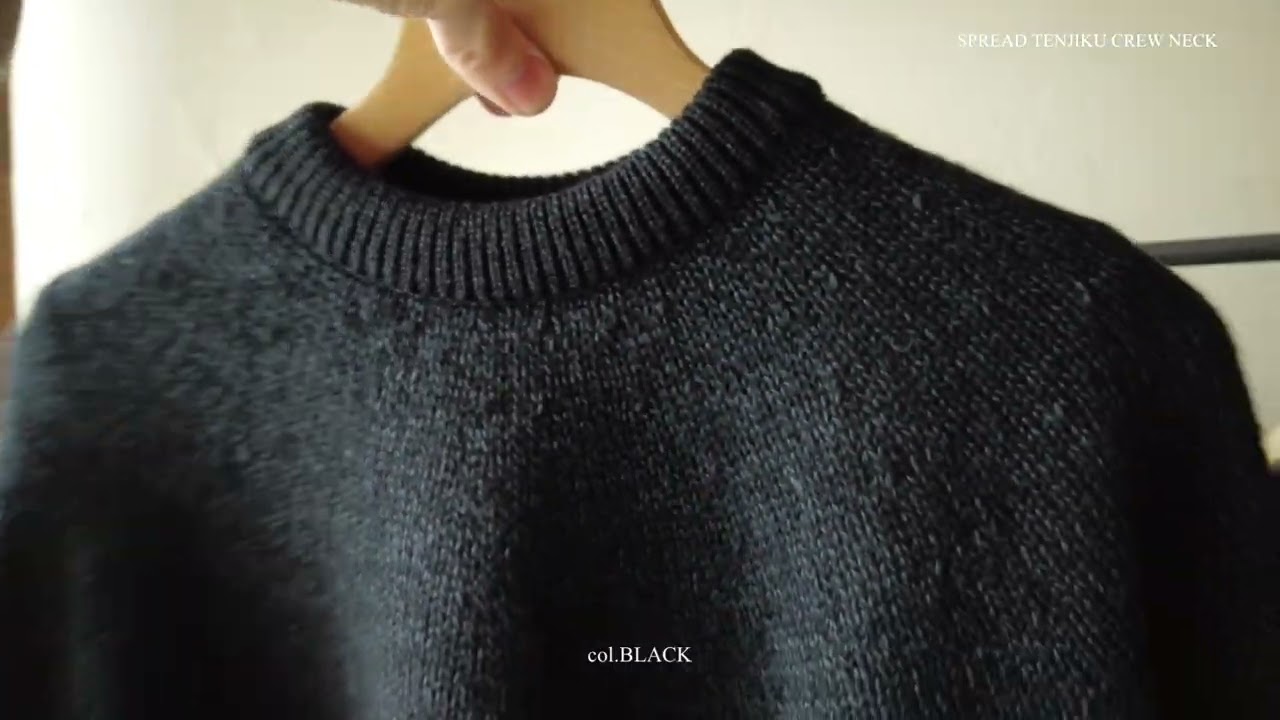 BATONER / バトナー】PURE MOHAIR CREW NECK BLACK - THIRTY' THIRTY
