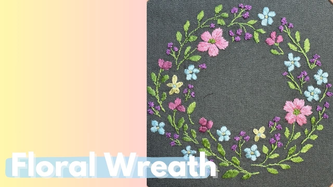 無料刺繍図案］手刺繍の花束｜［Free embroidery pattern ］Flower