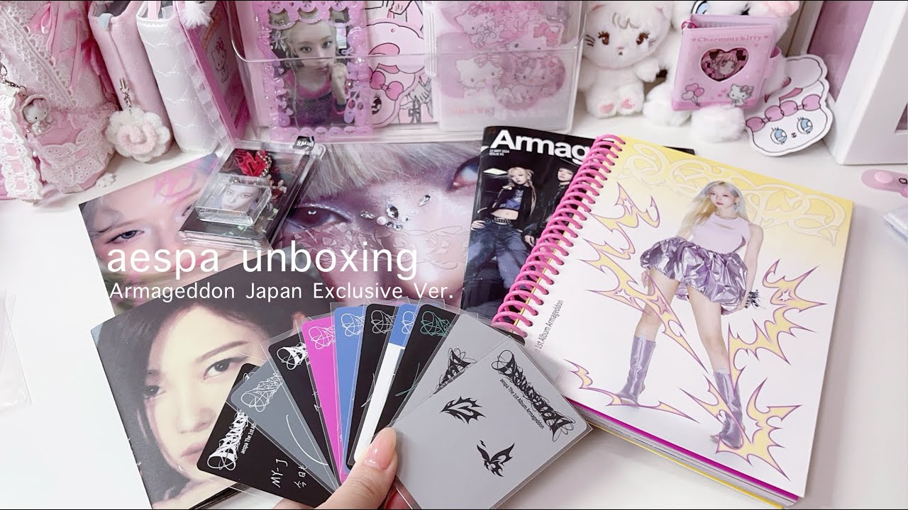 aespaのアルバム開封🪐🩷/aespa unboxing/Armageddon/에스파/마이부이