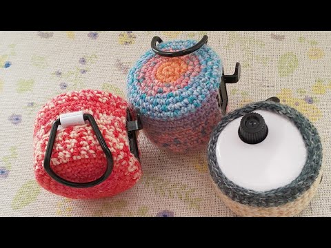 23.カウンターも秋仕様、編みくるんでみました。≪編み方メモでの説明