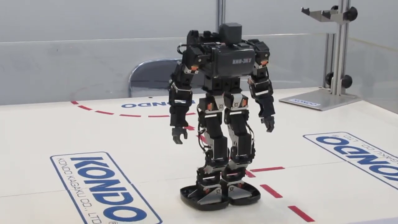 2022国際ロボット展 近藤科学 二足歩行ロボット KHR-3HV - YouTube