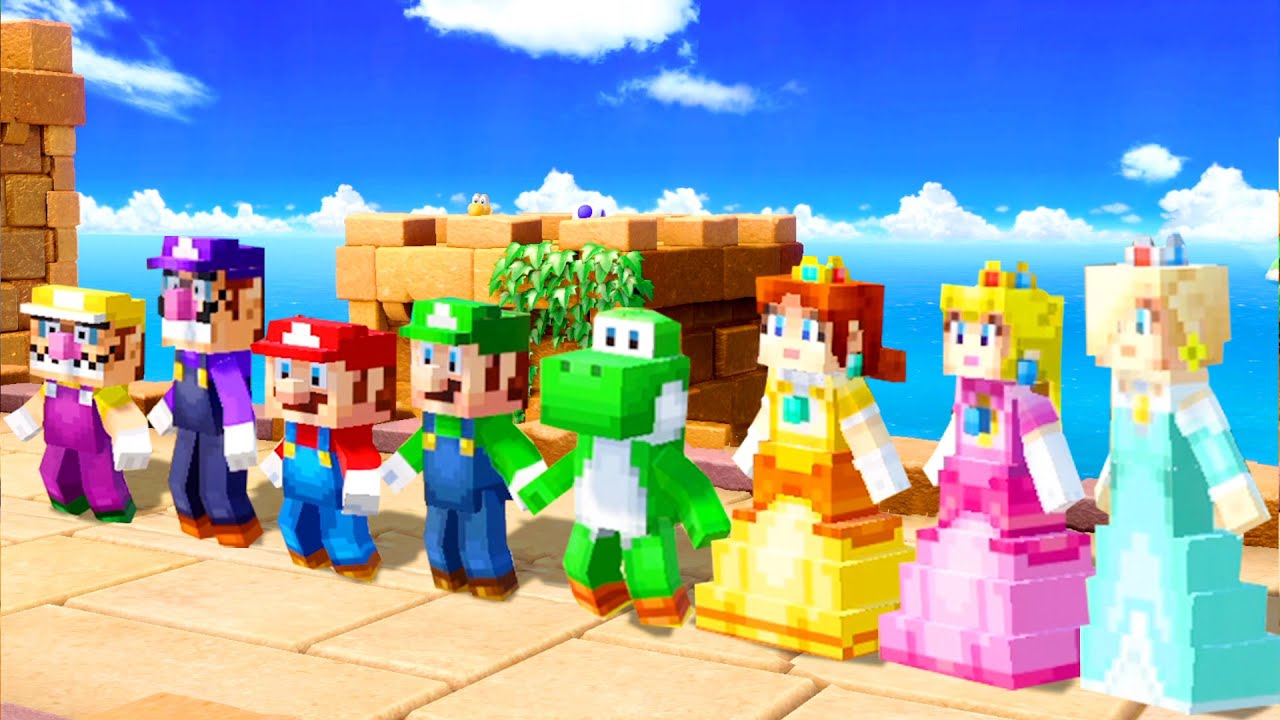 スーパーマリオパーティ】すべてのMinecraftキャラクター - YouTube