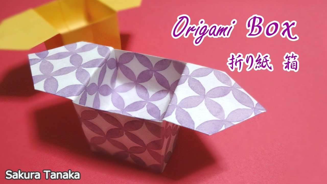 Origami Box / 折り紙 脚付きの箱 三方 折り方 - YouTube