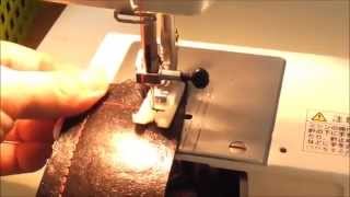 ジャノメLC7500ミシンで本革を試し縫いしました - YouTube