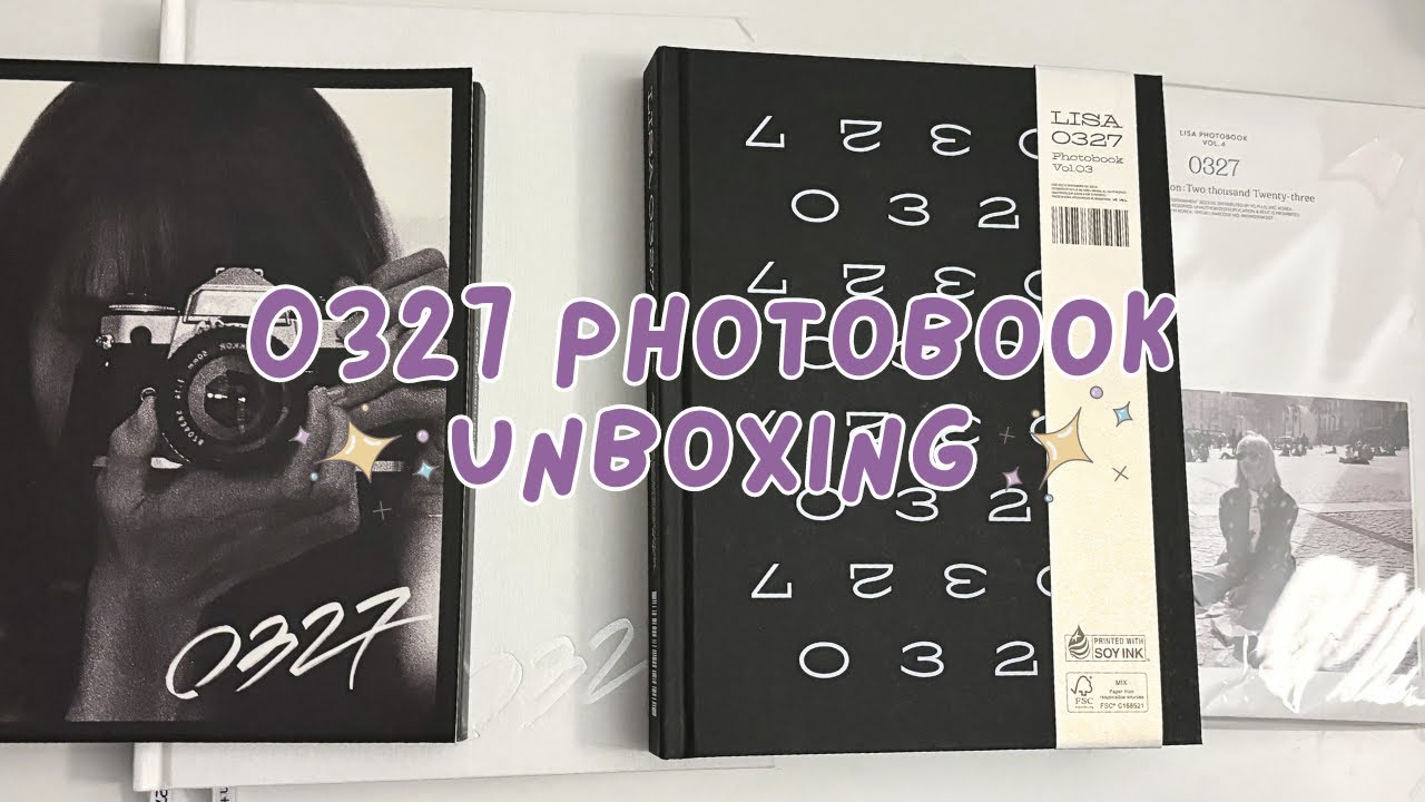 lisa 0327 photobook unboxing ☆ (volume 1, 2, 3, & 4) - YouTube