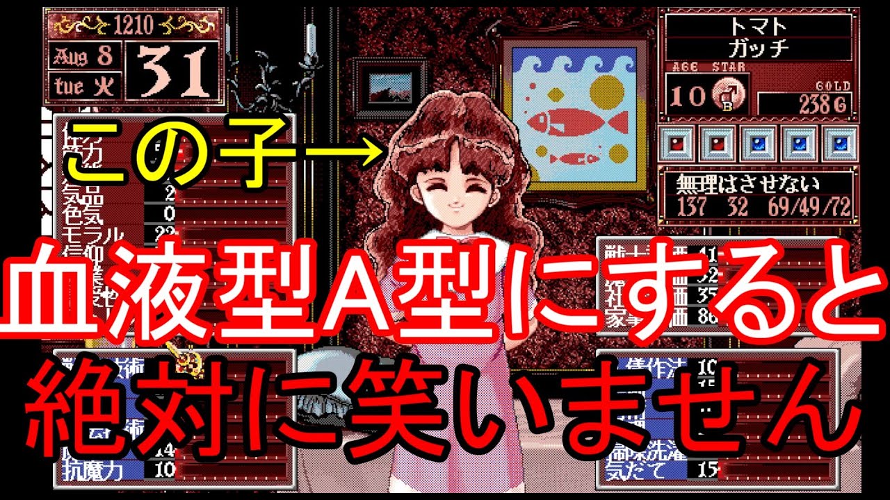 レア度☆】PC98レトロゲーム「プリンセスメーカー2」 子守は色気が