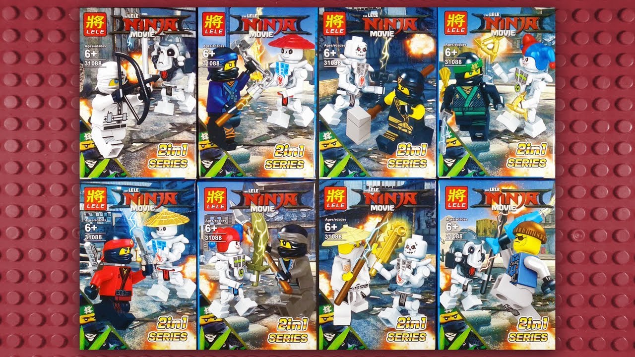 LEGO Ninjago Movie Minifigures (knock-off) LELE 31088 - YouTube