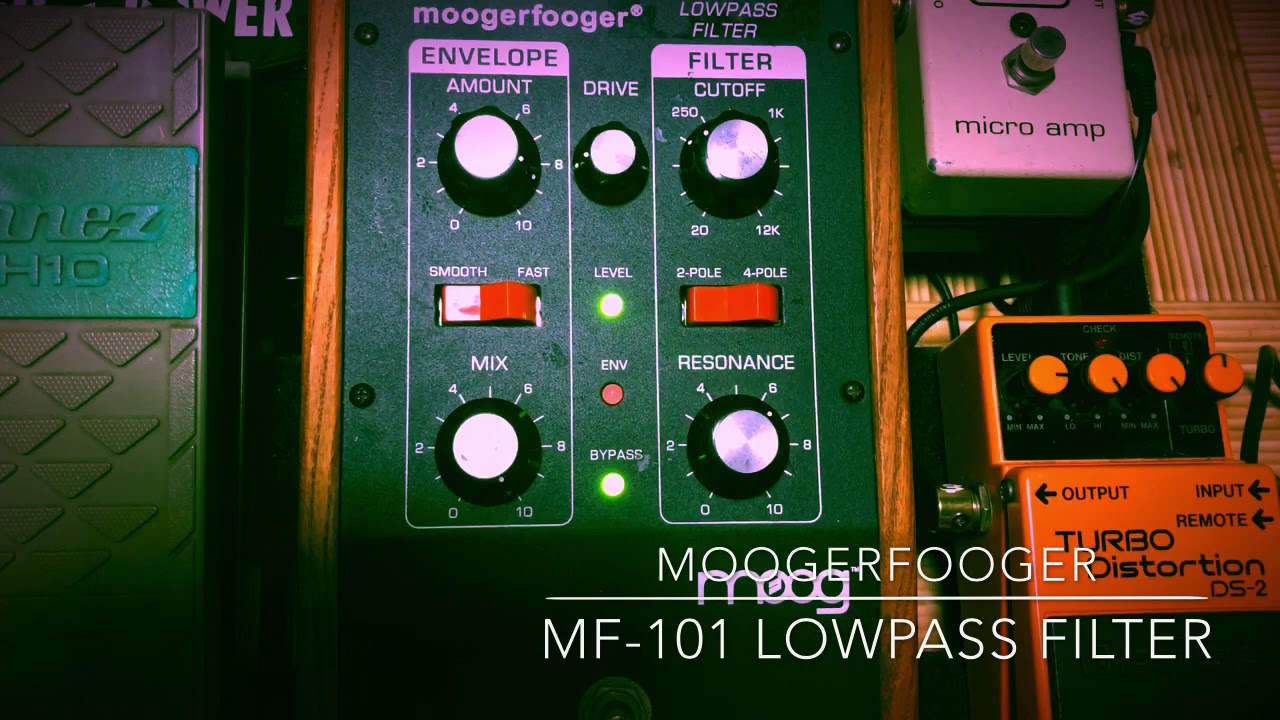 moogerfooger MF-101 Lowpass Filter - DEMO 【魔法の箱研究所】 - YouTube