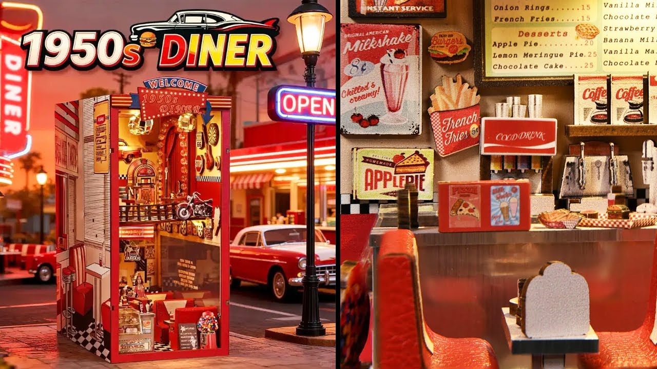 1950s Diner || Fifijoy DIY Booknook Kit - Relaxing Satisfying