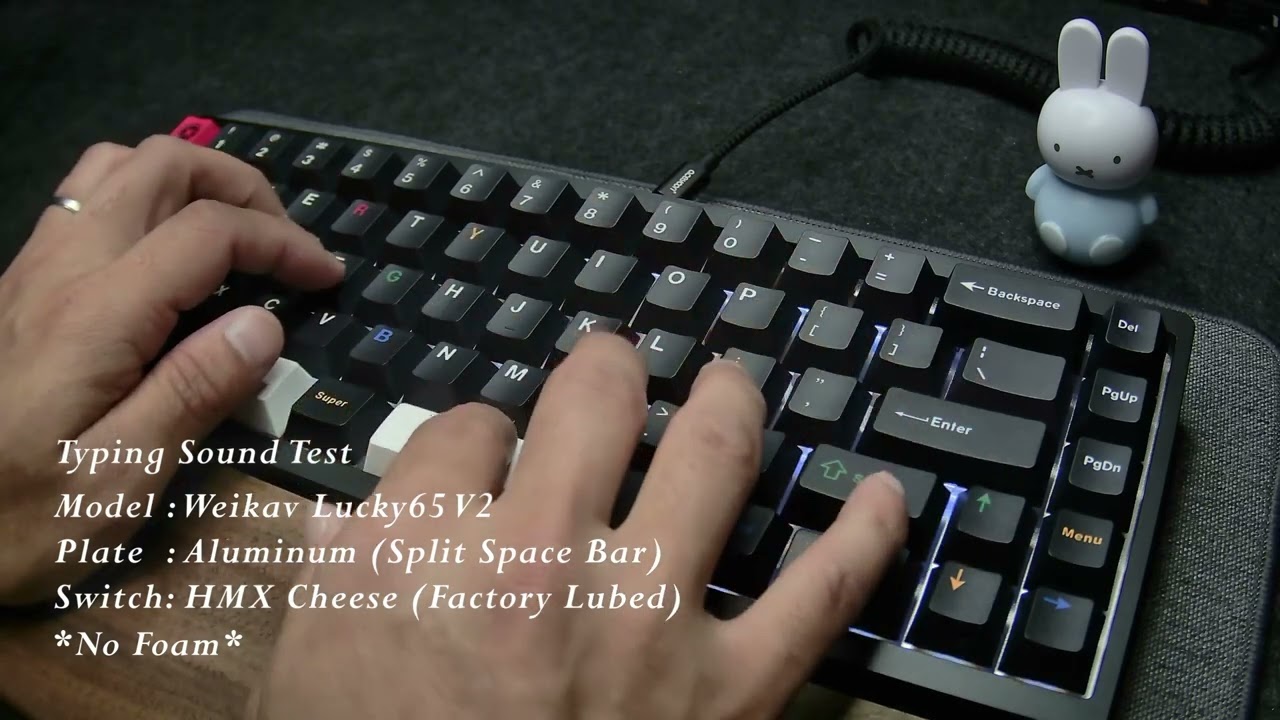 Weikav Lucky65 V2のプレートを交換！分割スペースバーで最強の