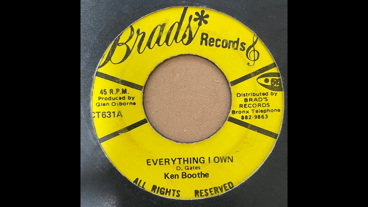 Ken Boothe - Everything I Own【7-21128】 - YouTube