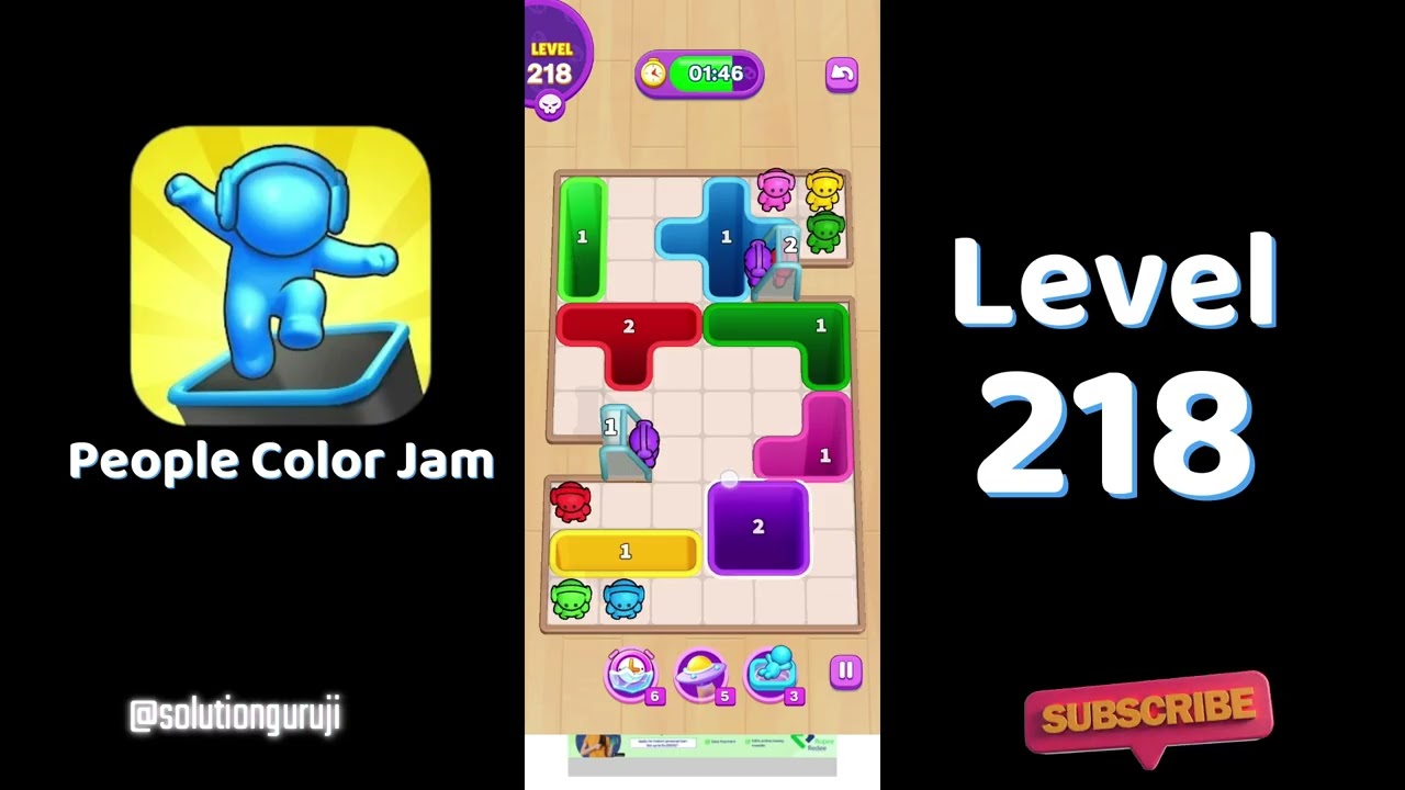 🎨 People Color Jam Level 218 Walkthrough 🌈 | Solutionguruji