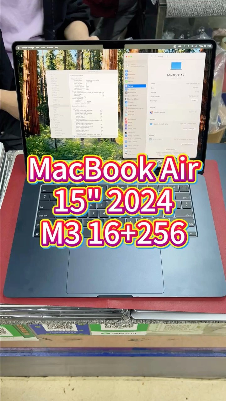 2024 MacBook Air M3 15寸 16GB 256GB 100% battery#MacBook