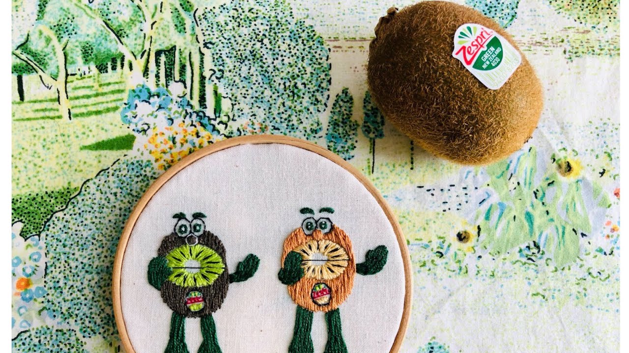 刺繍 Embroidery【ゼスプリ ゴールドキウイ】Zespri kiwi part2 #35