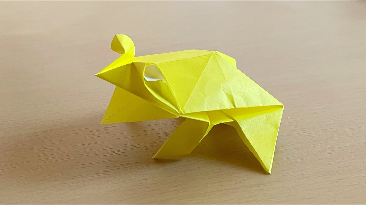 Origami Little Toad 🐸 By Román Díaz 簡易摺紙 青蛙 - YouTube