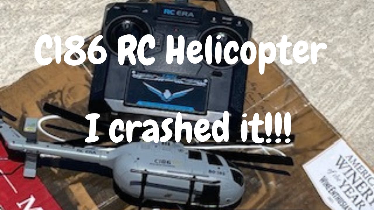 C186 Pro RC Helicopter first flight crash and unboxing - YouTube