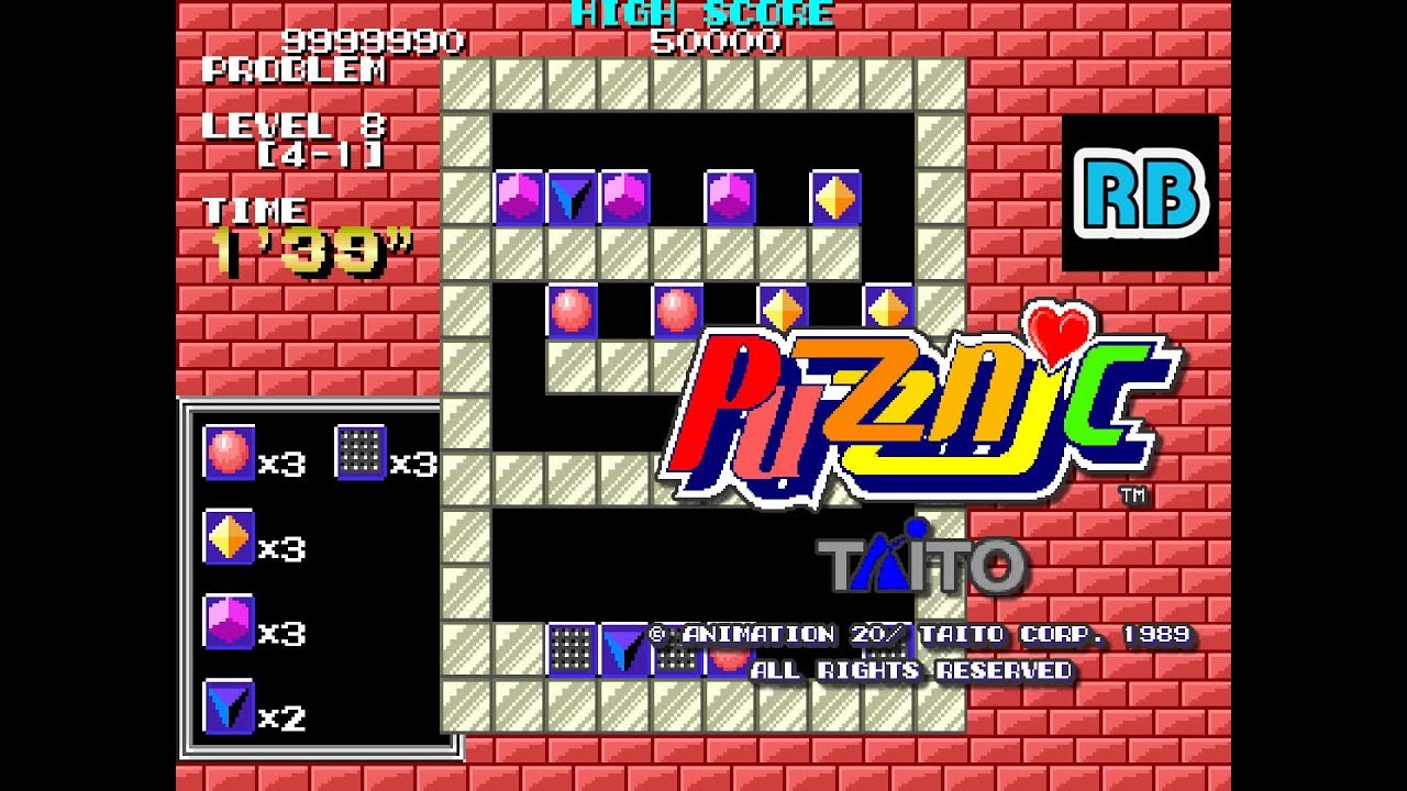 1989 [60fps] Puzznic 9999990pts - YouTube