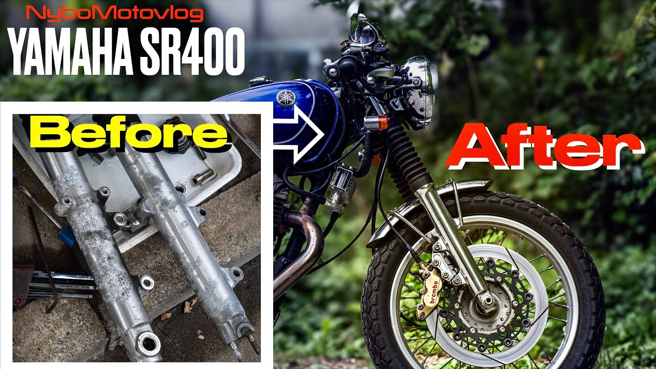 SR400: Restoring corroded front forks to a shiny mirror finish