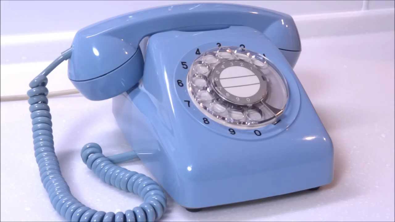 601-A1型ダイヤル電話機 うす青 1979 - YouTube