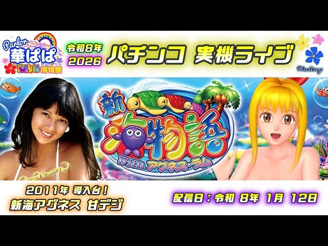パチンコ実機ライブ🐢新海物語 with アグネス・ラム・甘デジ