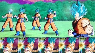 ゴッドかめはめ波×5】超サイヤ人ゴッドSS 孫悟空5人でSSGSS祭りやって